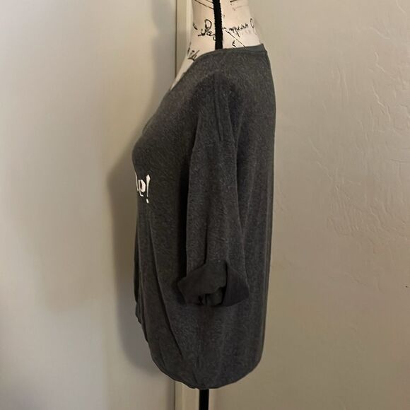 Wildfox Gray Champagne Graphic Pullover Cuffed Sweatshirt Contemporary  Casual - Picture 2 of 10